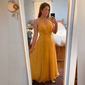 Azazie Evalleen Dress in Marigold, Size A10